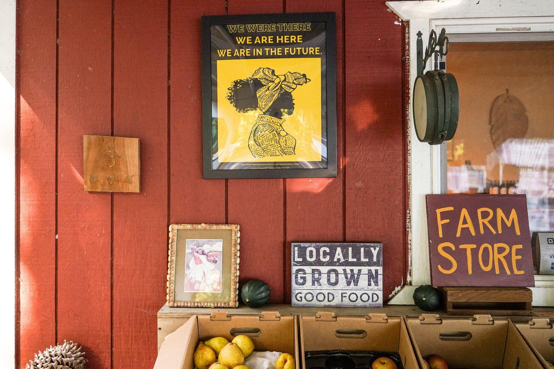 indoor shot if a beautifully decorated local farm